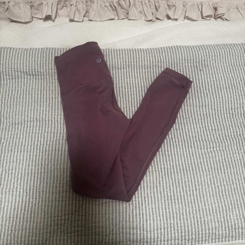 purple lululemon leggings size 0